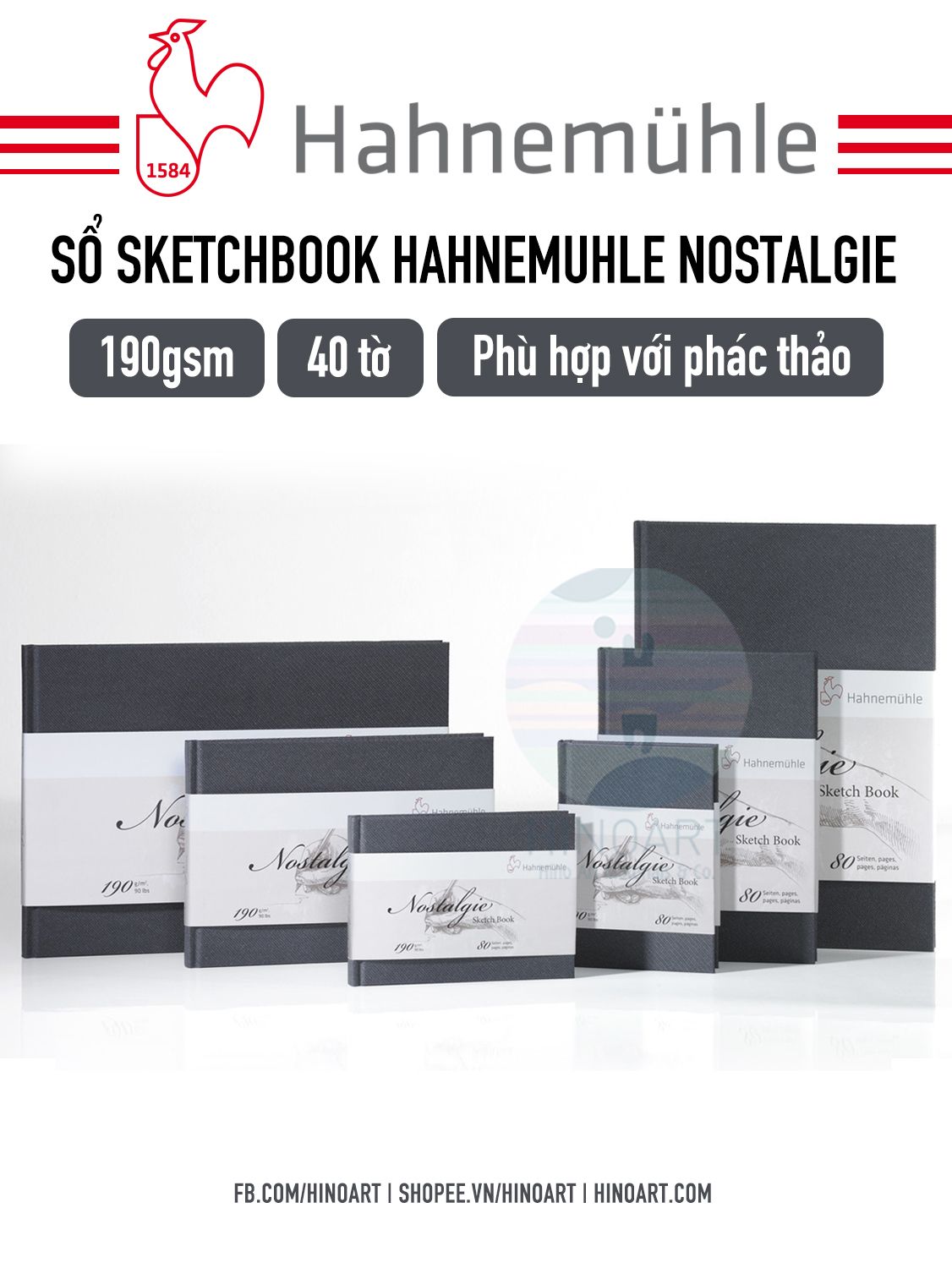 Hahnemuhle Nostalgie Sketchbook A5 190gsm