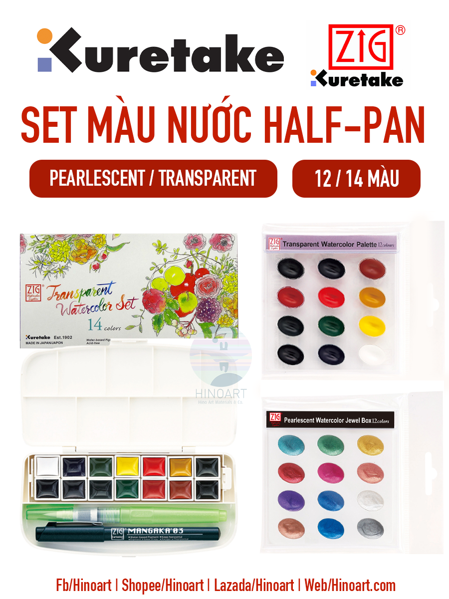 Bộ màu nước Kuretake Zig Watercolor System