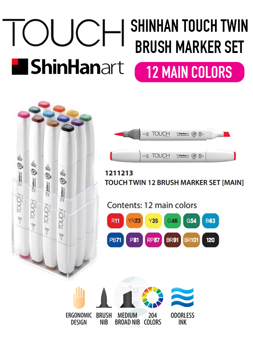 Shinhan Touch Twin Brush Marker Set 24