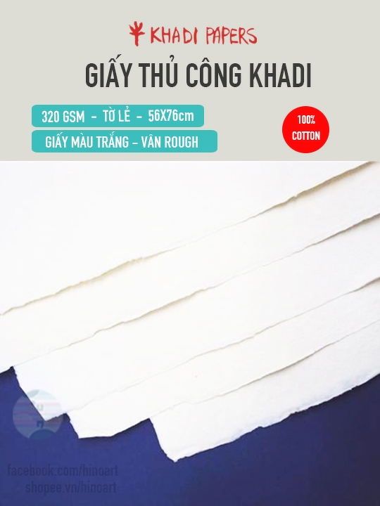 Giấy vẽ dạng tờ lẻ Khadi