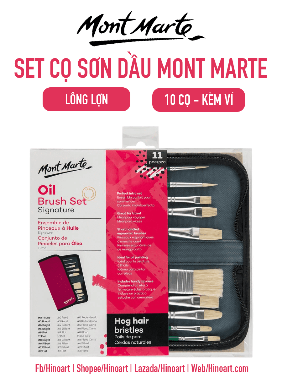 MM Brush Set in Wallet 11pc - Oil