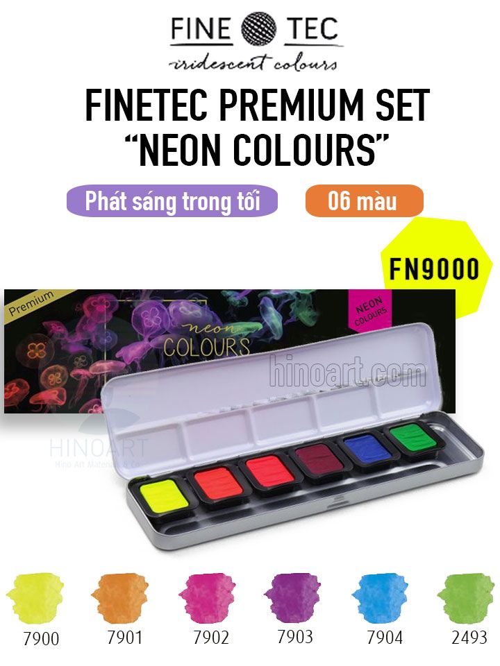Finetec Premium 6 Watercolor Set Neon