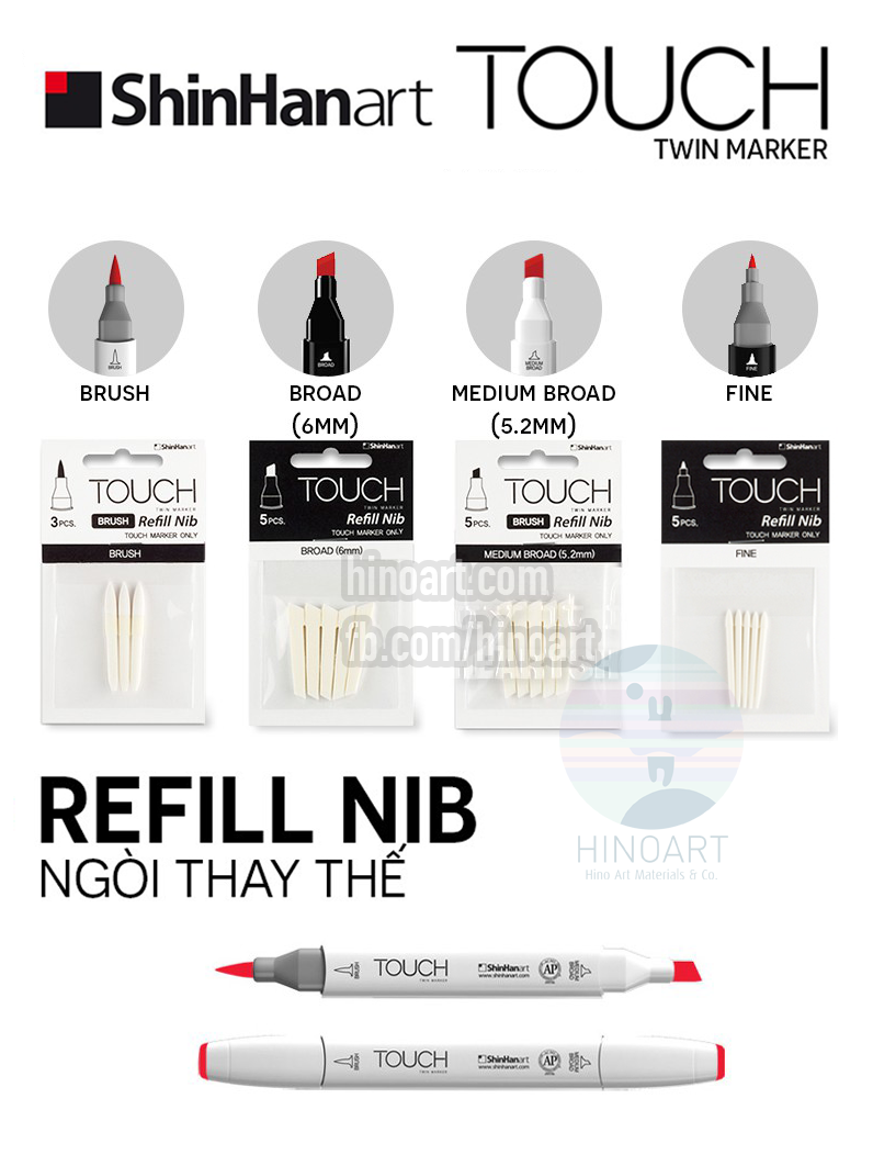 Set ngòi thay thế Shinhan Marker Nib các loại