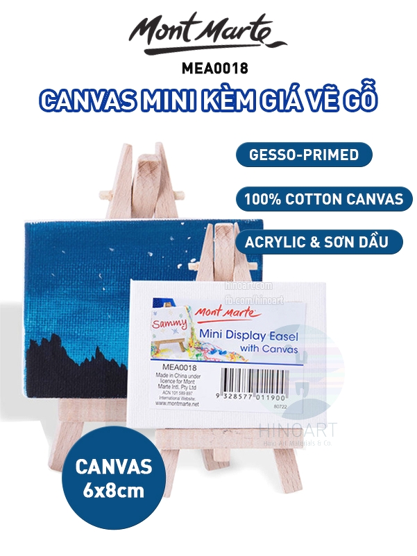 Mont Marte Canvas Mini Kèm Giá Gỗ