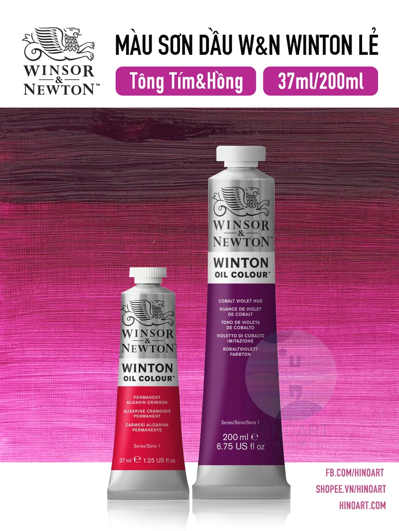 W&N Winton Oil Color WOC tông tím- hồng