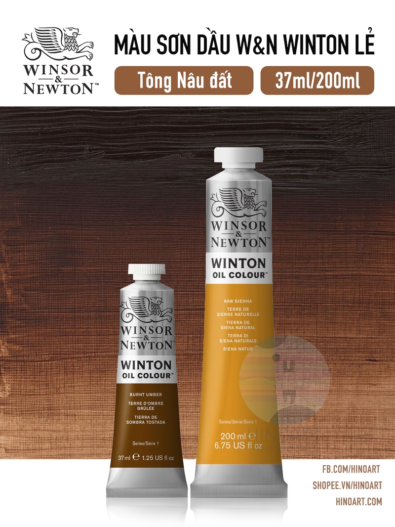 W&N Winton Oil Color WOC tông nâu đất