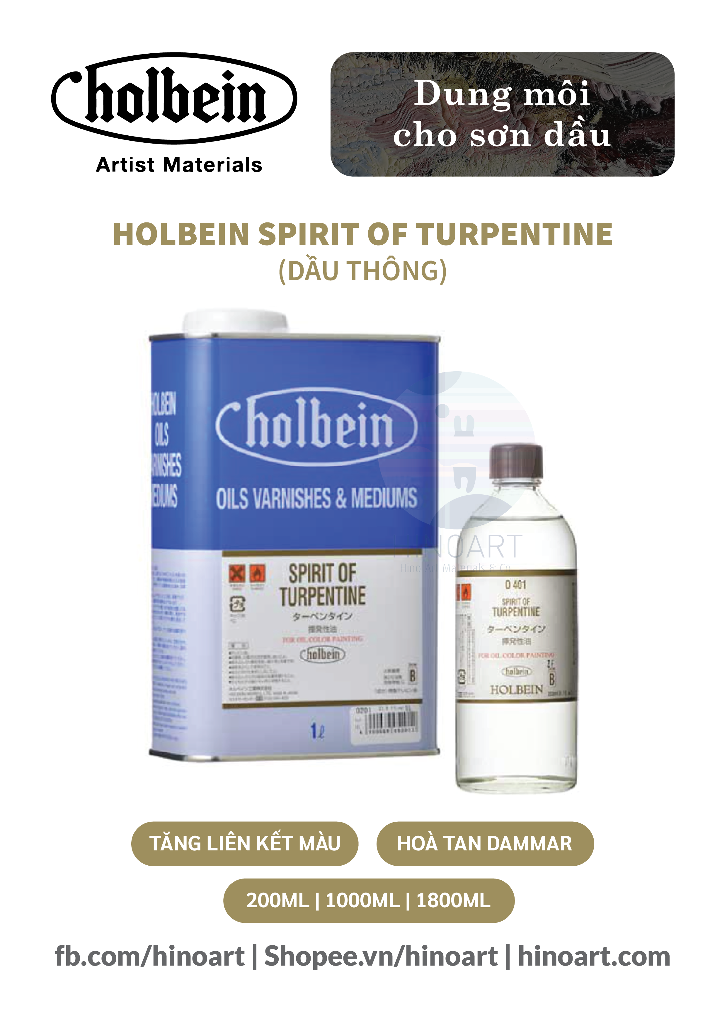 Dầu thông Holbein Spirit of Turpentine