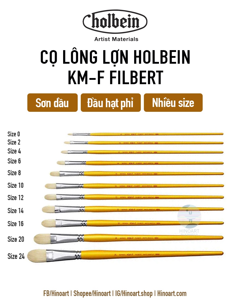 Cọ lông lợn Holbein KM-F filbert