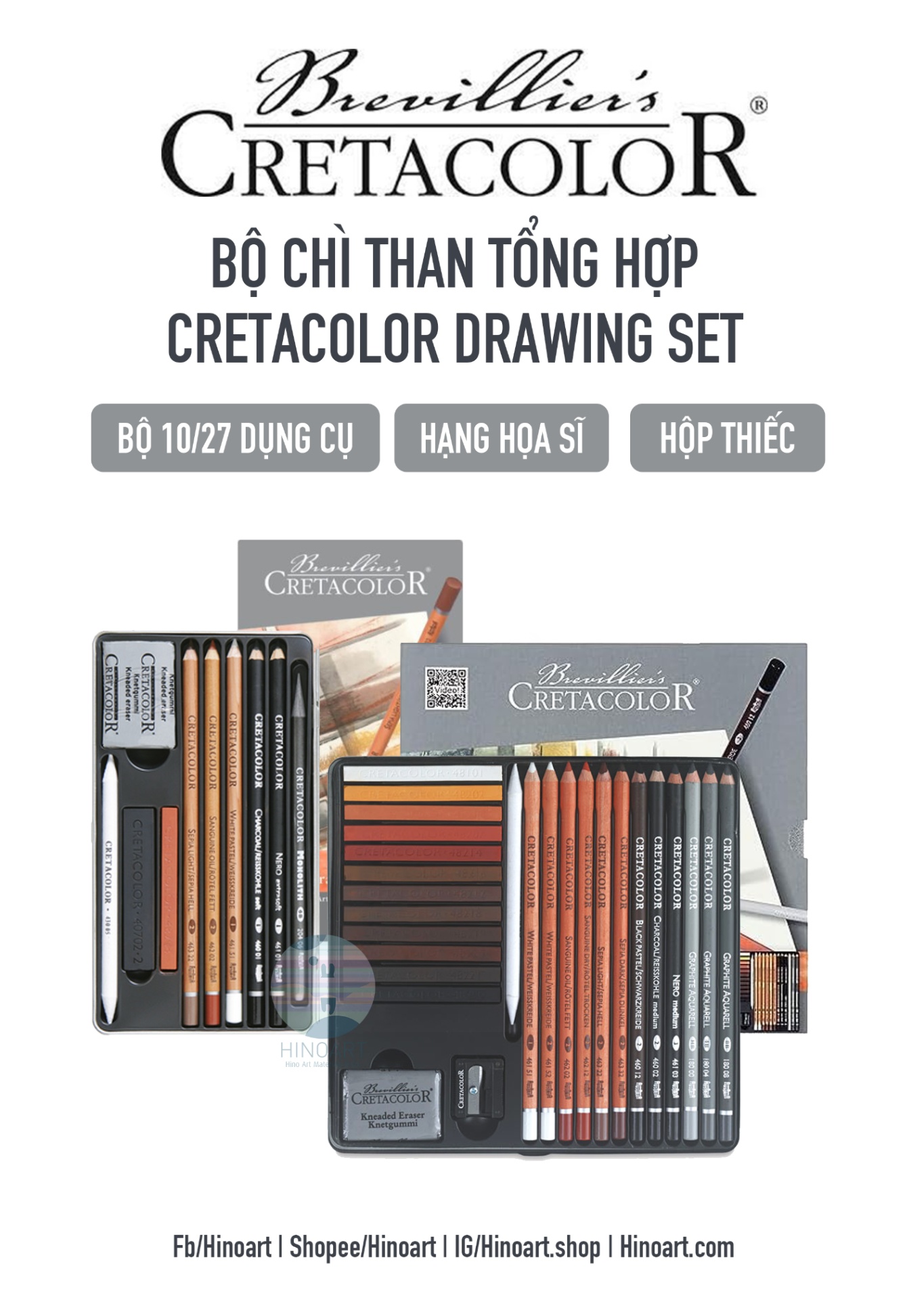 Bộ chì than tổng hợp Cretacolor Drawing Set