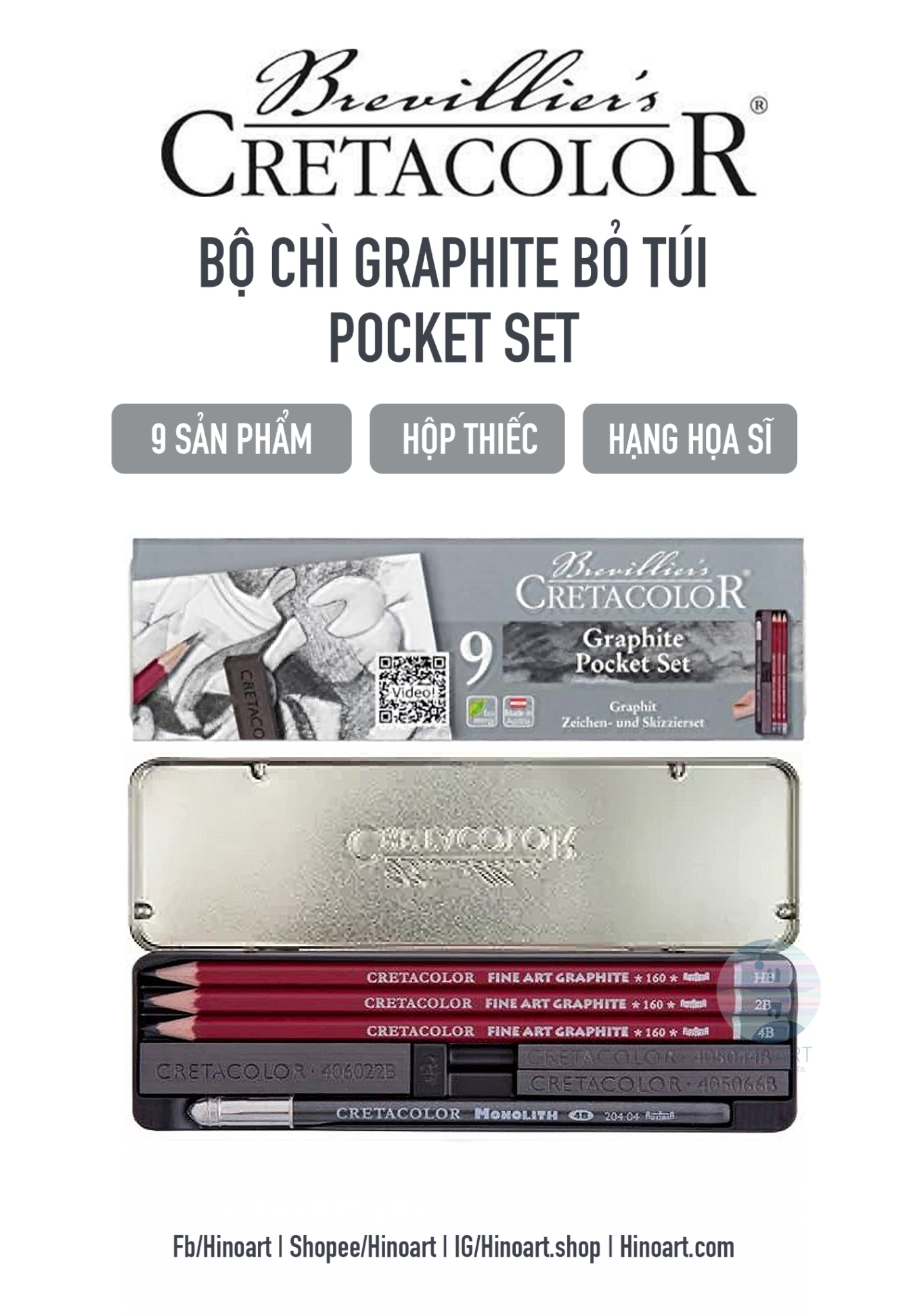 Cretacolor Graphite Pocket - Set 9