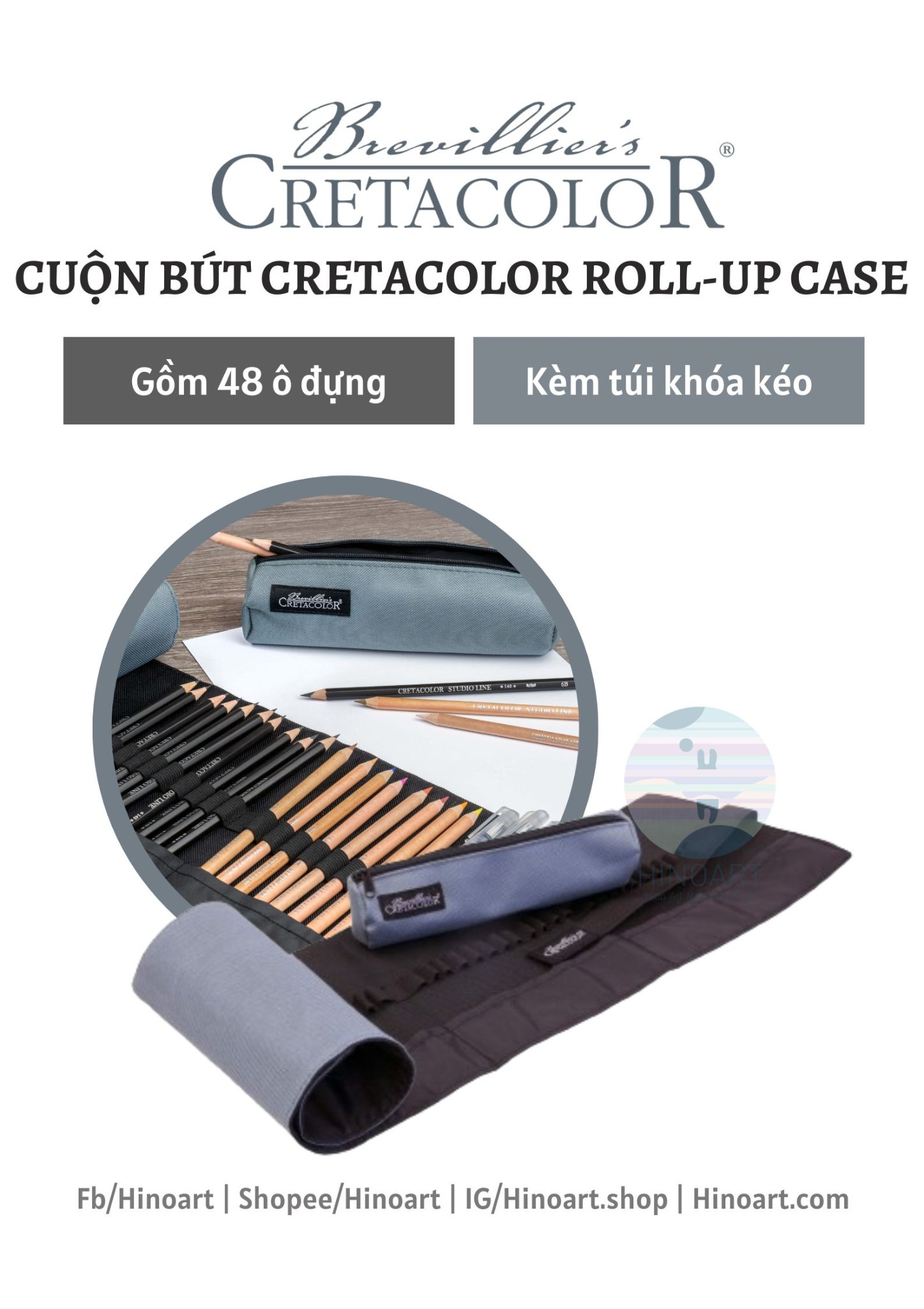 Cretacolor Cuộn bút Roll-up Case for 48 pens