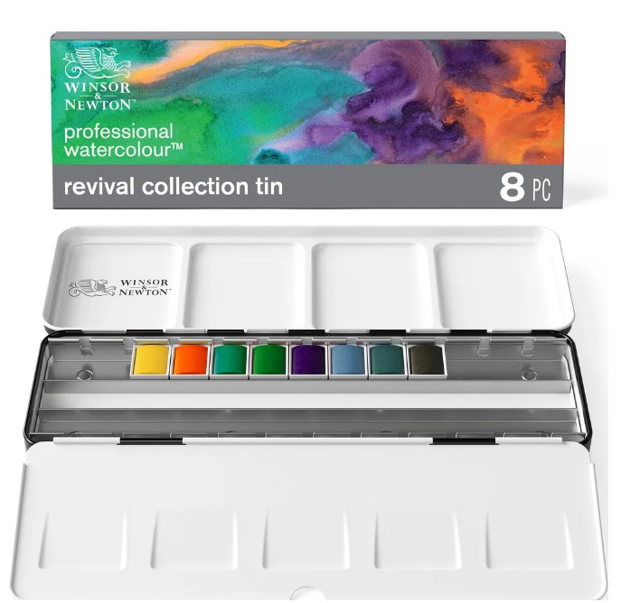 W&N Professional Watercolour Revival Collection - 8 Half-pan