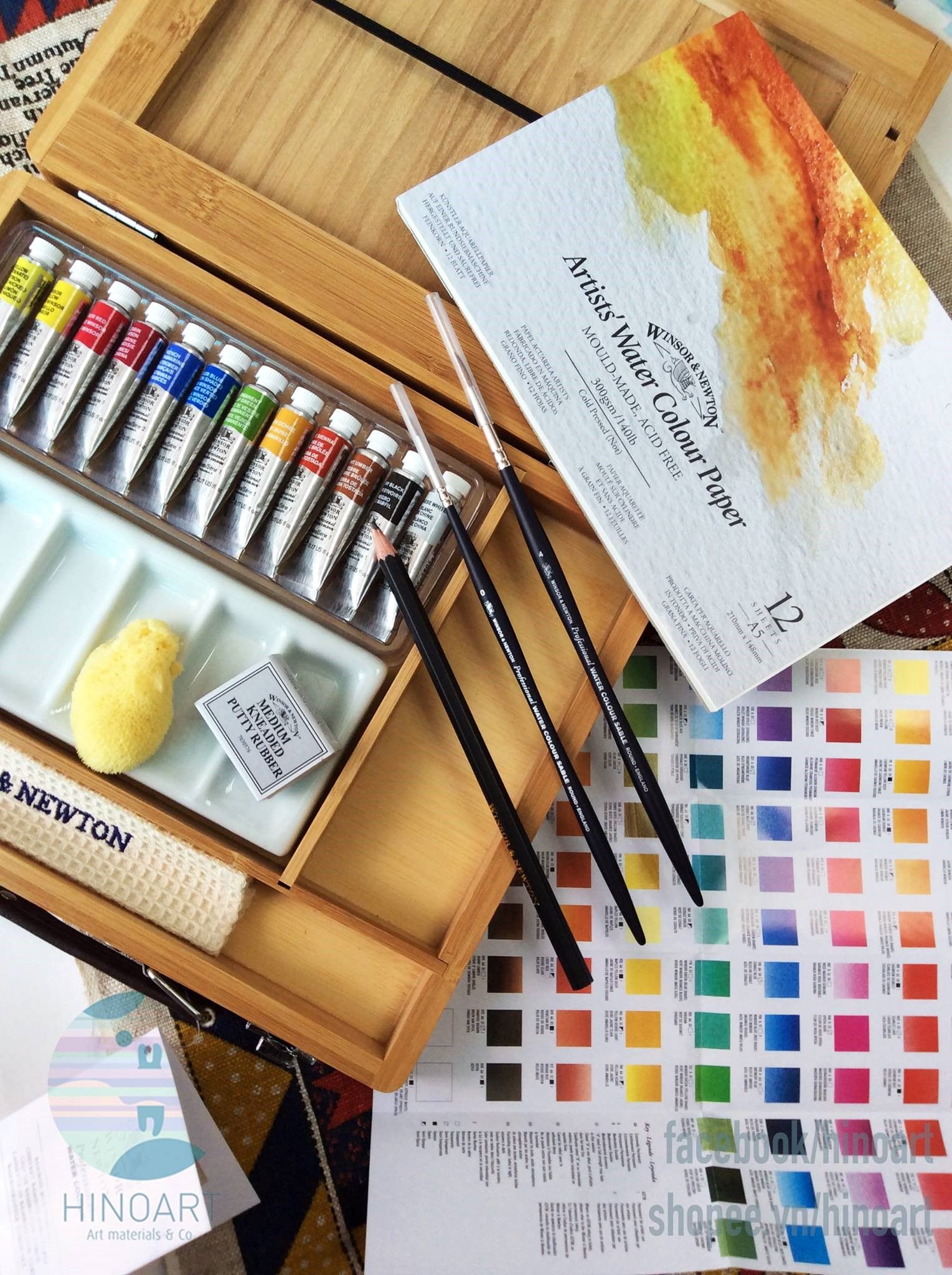 Bộ màu nước QOR Watercolor Introductory 6 tuýp 5ml