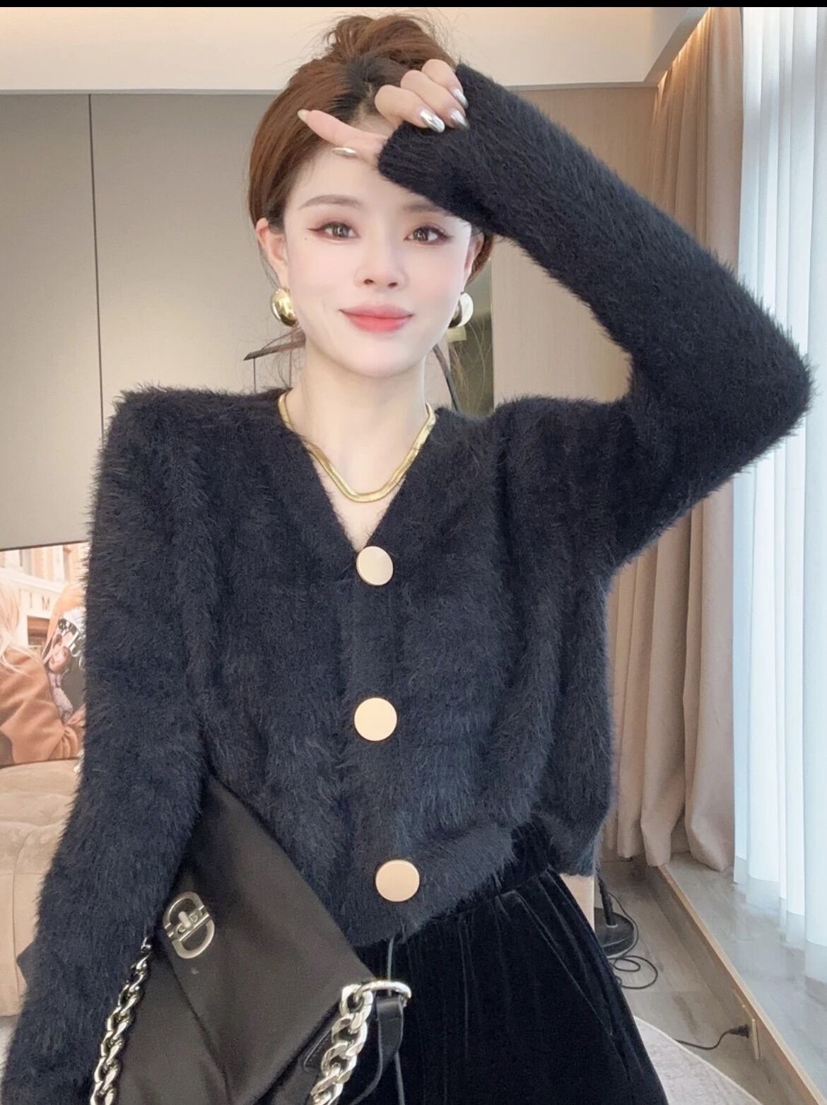Áo Len Lông Croptop