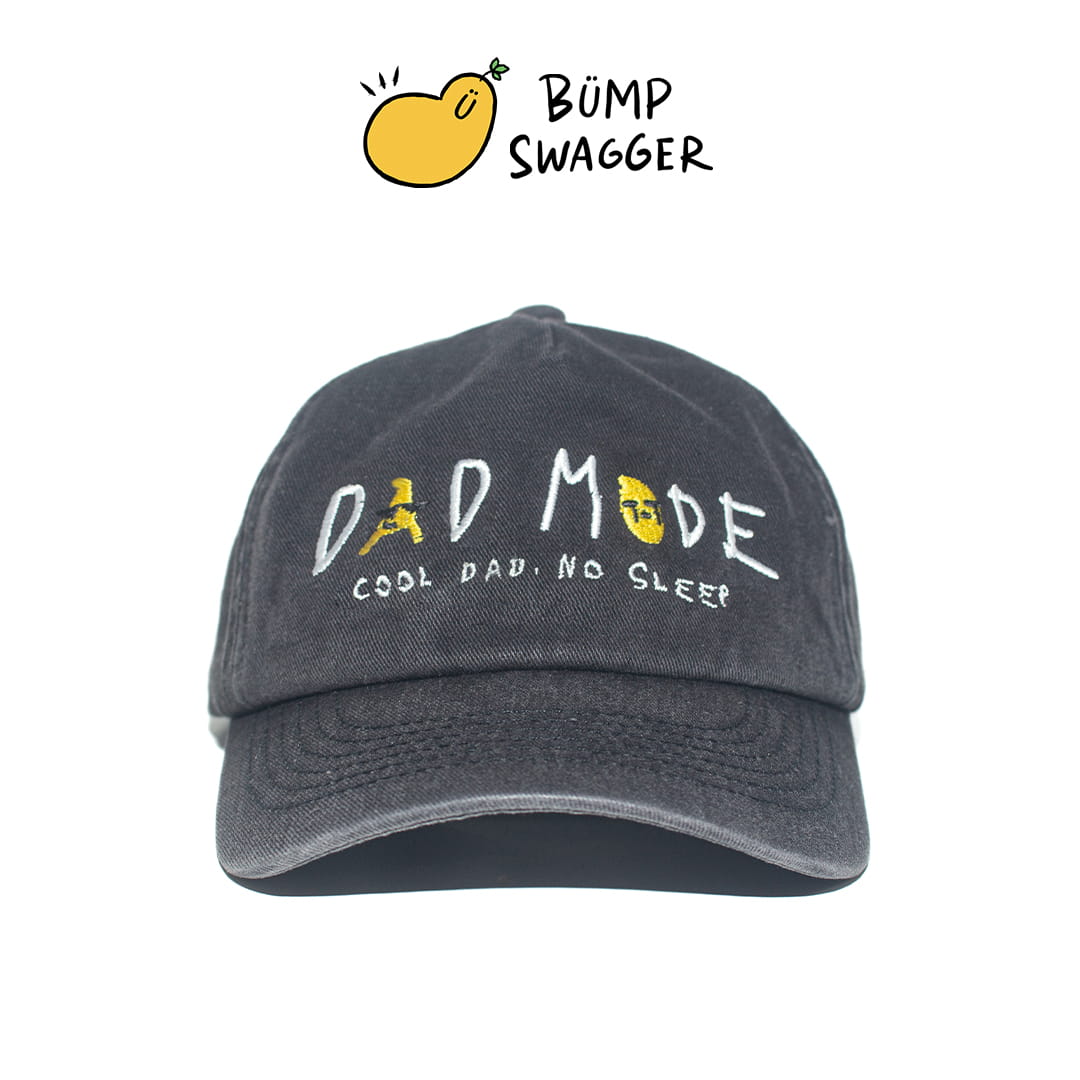 Mũ Dad Mode Bump Swagger Màu Wash Đen