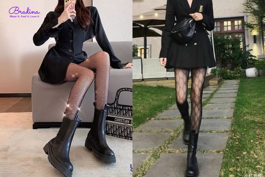 Quần tất lưới - điểm nhấn cho trang phục