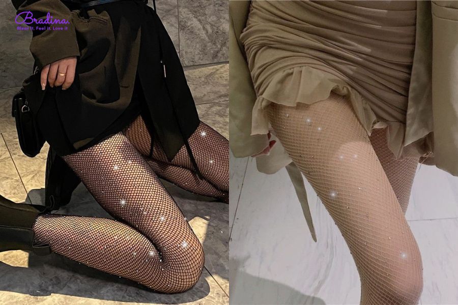 Quần tất nữ đính đá