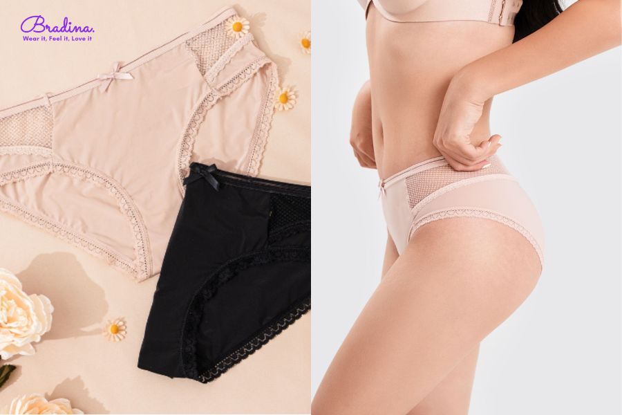 Quần lót nữ thun lạnh Lace Trim Brief