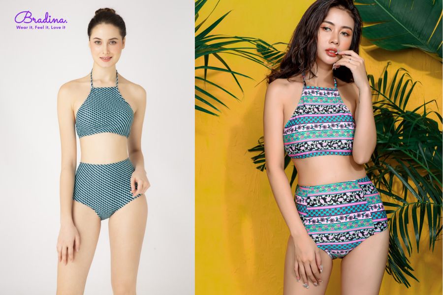 Bikini cạp cao cổ yếm