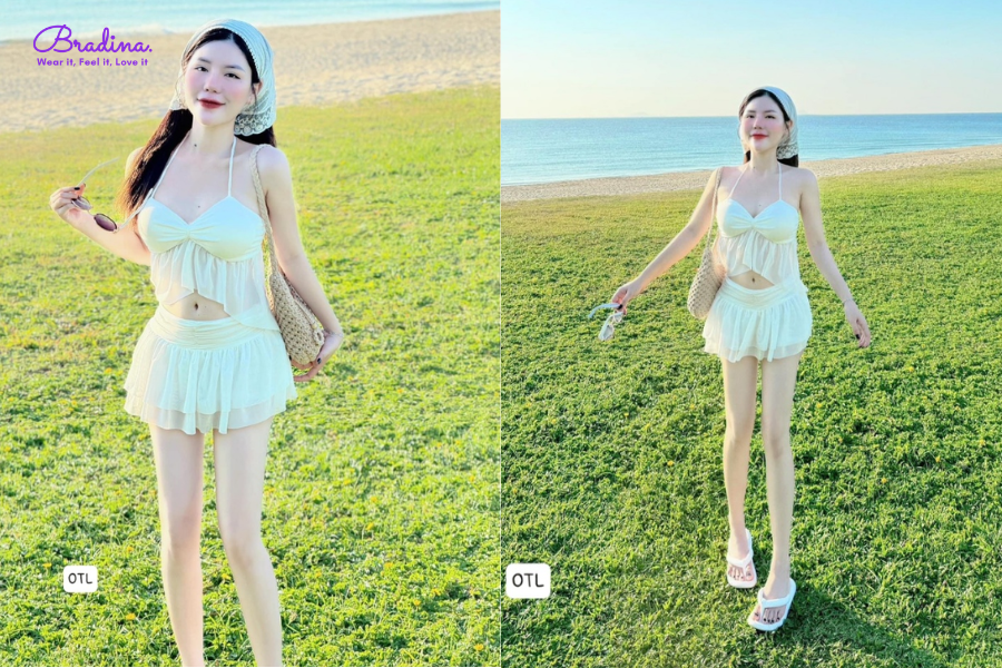 Tankini áo phối bèo