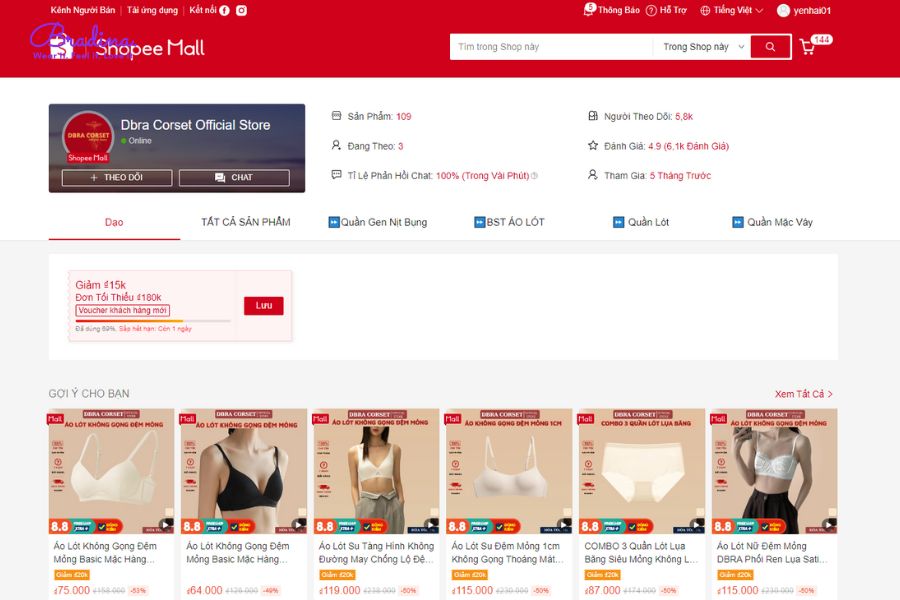 Shop đồ lót shopee chất lượng Dbra Corset Official Store