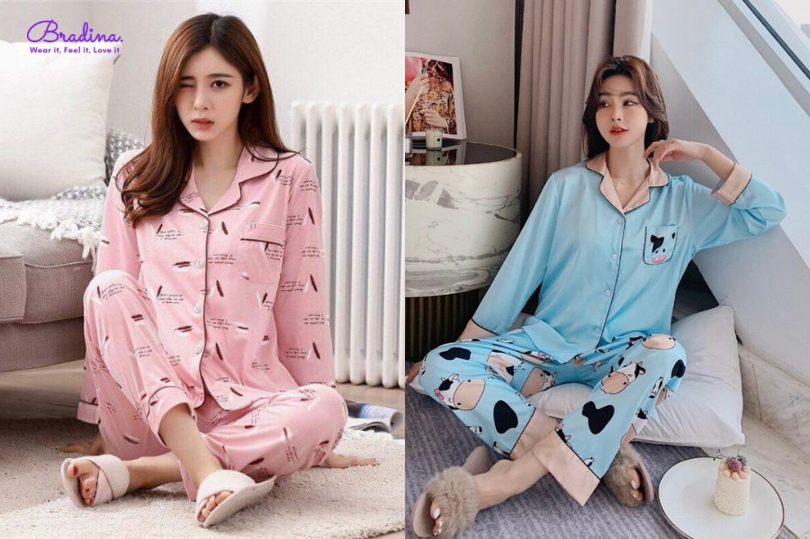 Đồ ngủ pijama với chất liệu mềm mại, thoáng mát Hana Lady