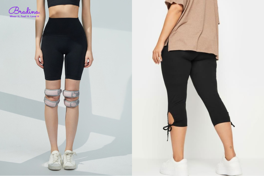 Quần legging lửng cạp chun