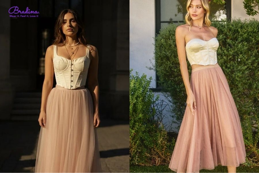 Mix áo corset cùng chân váy tutu