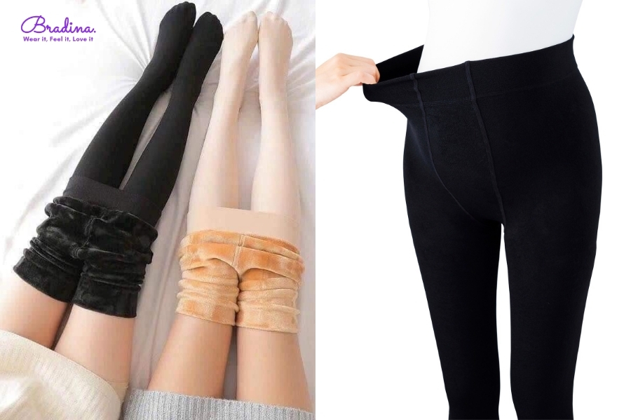 Quần tất có lớp lót giữ ấm