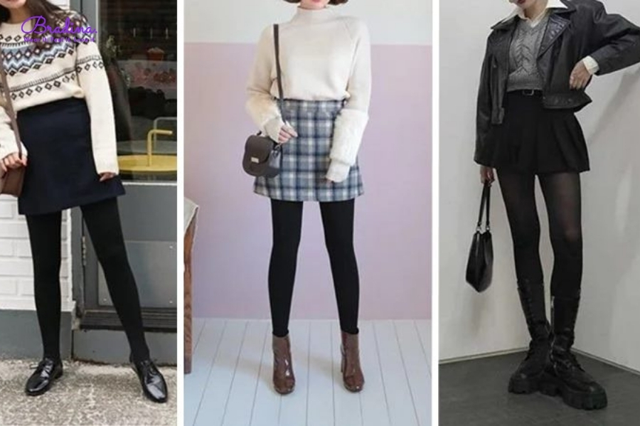 Cách phối quần tất với các kiểu váy thời trang