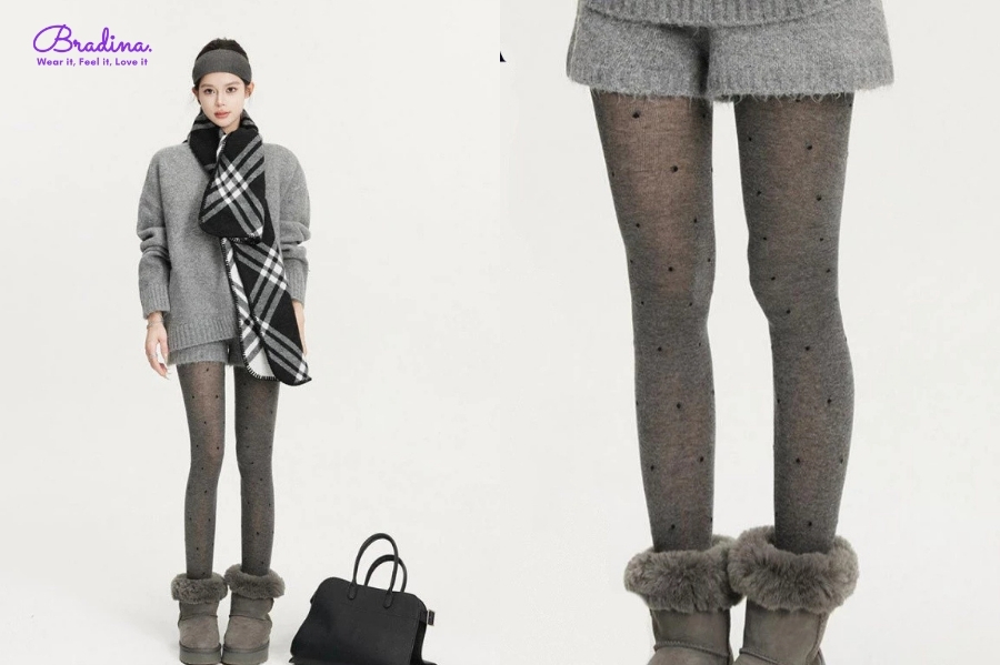 Cách chọn quần tất mặc váy mùa đông phù hợp