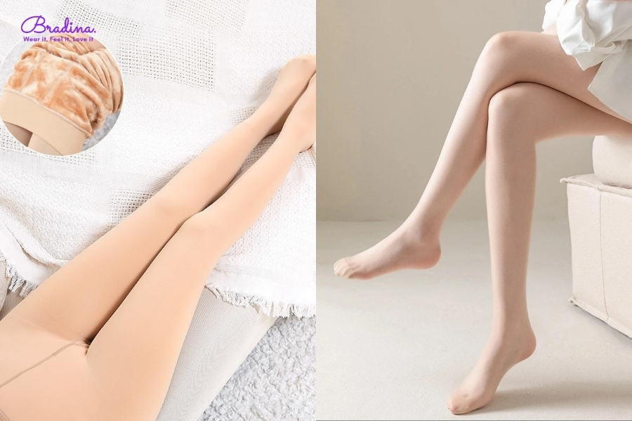 Quần tất màu da tự nhiên, thanh lịch