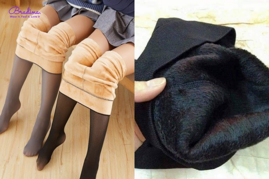 Quần tất bông dày lót lông