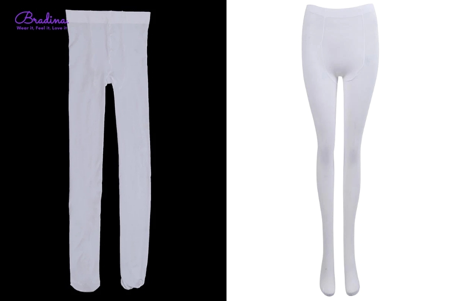 Quần tất nhung trắng trơn dành cho học sinh