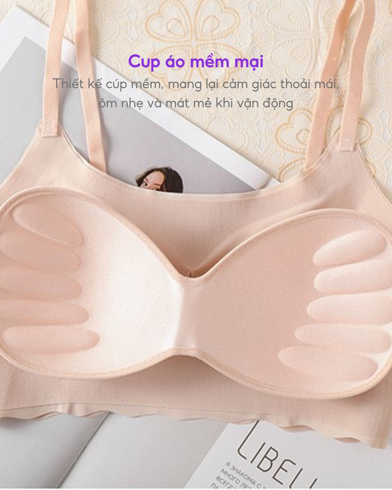 Áo bra su học sinh Bradina Seamless không mắc cài, thoải mái, mát mịn ALKG27