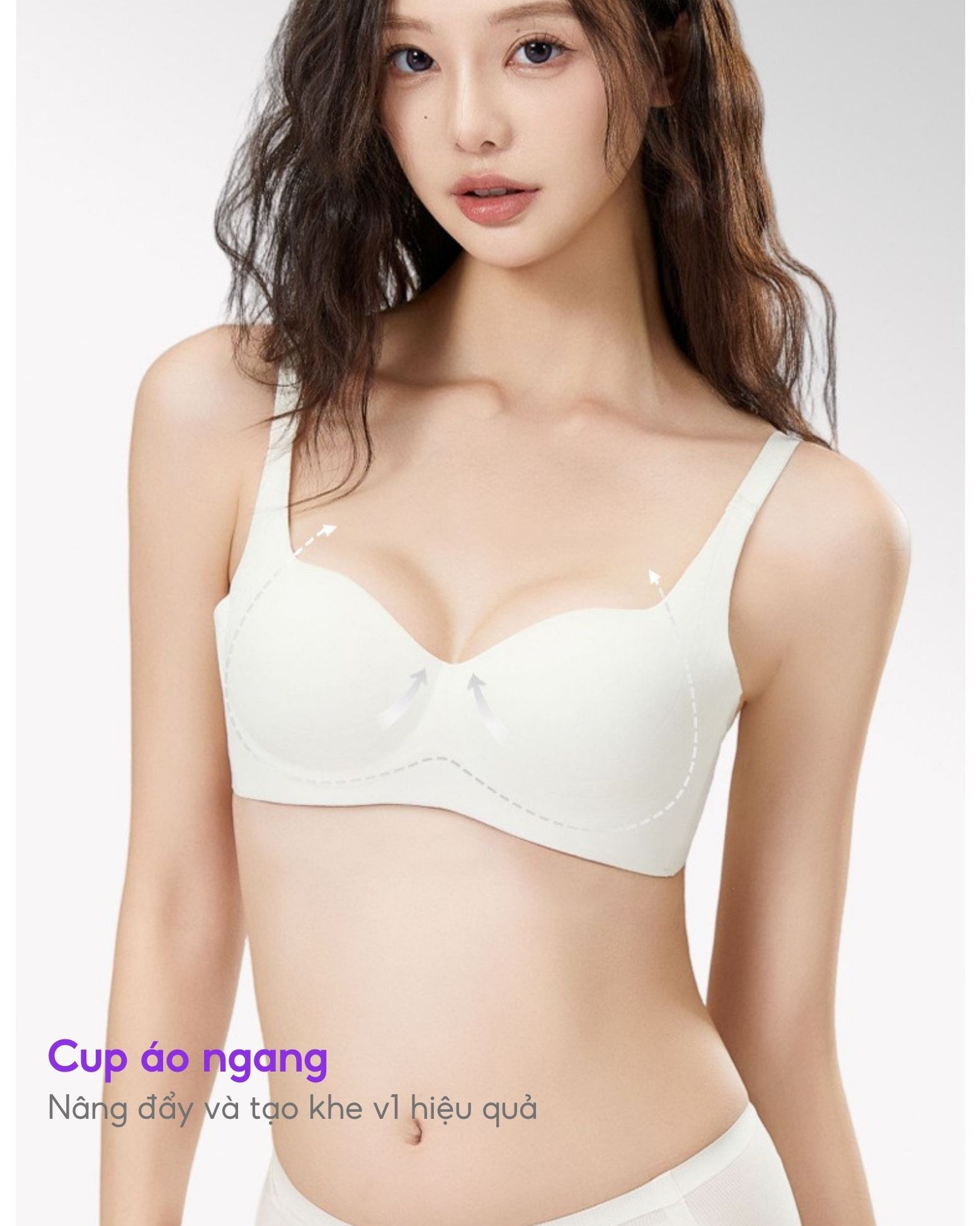 Áo lót không gọng Bradina Medium Support, đệm 2-3cm, nâng gom V1 siêu đỉnh ALKG26