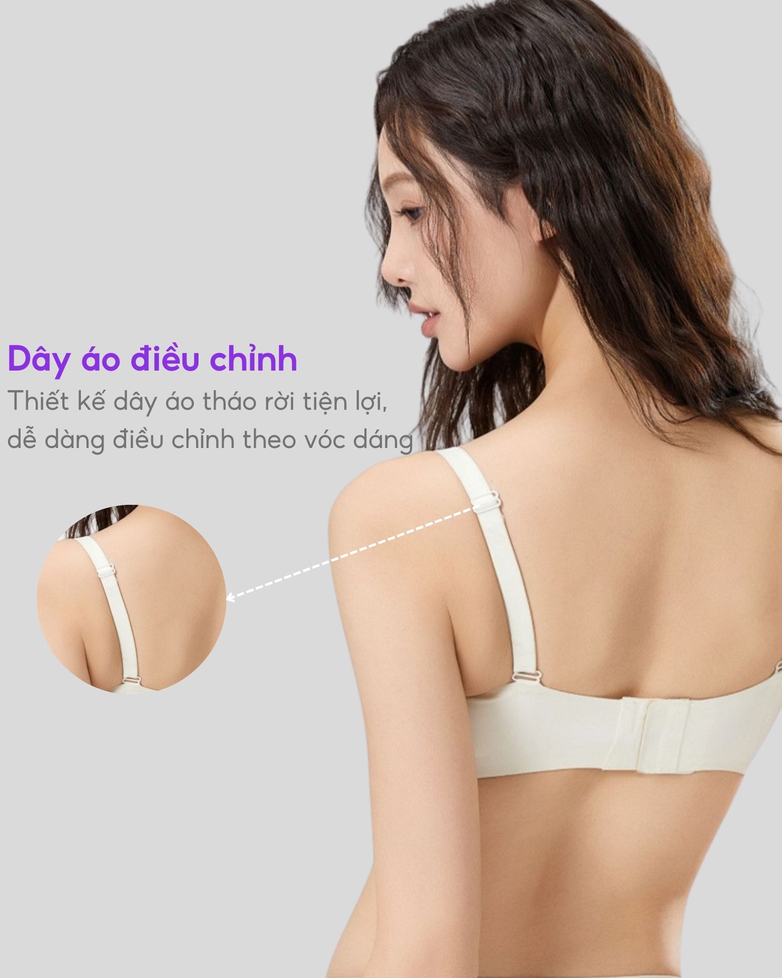 Áo lót không gọng Bradina Medium Support, đệm 2-3cm, nâng gom V1 siêu đỉnh ALKG26