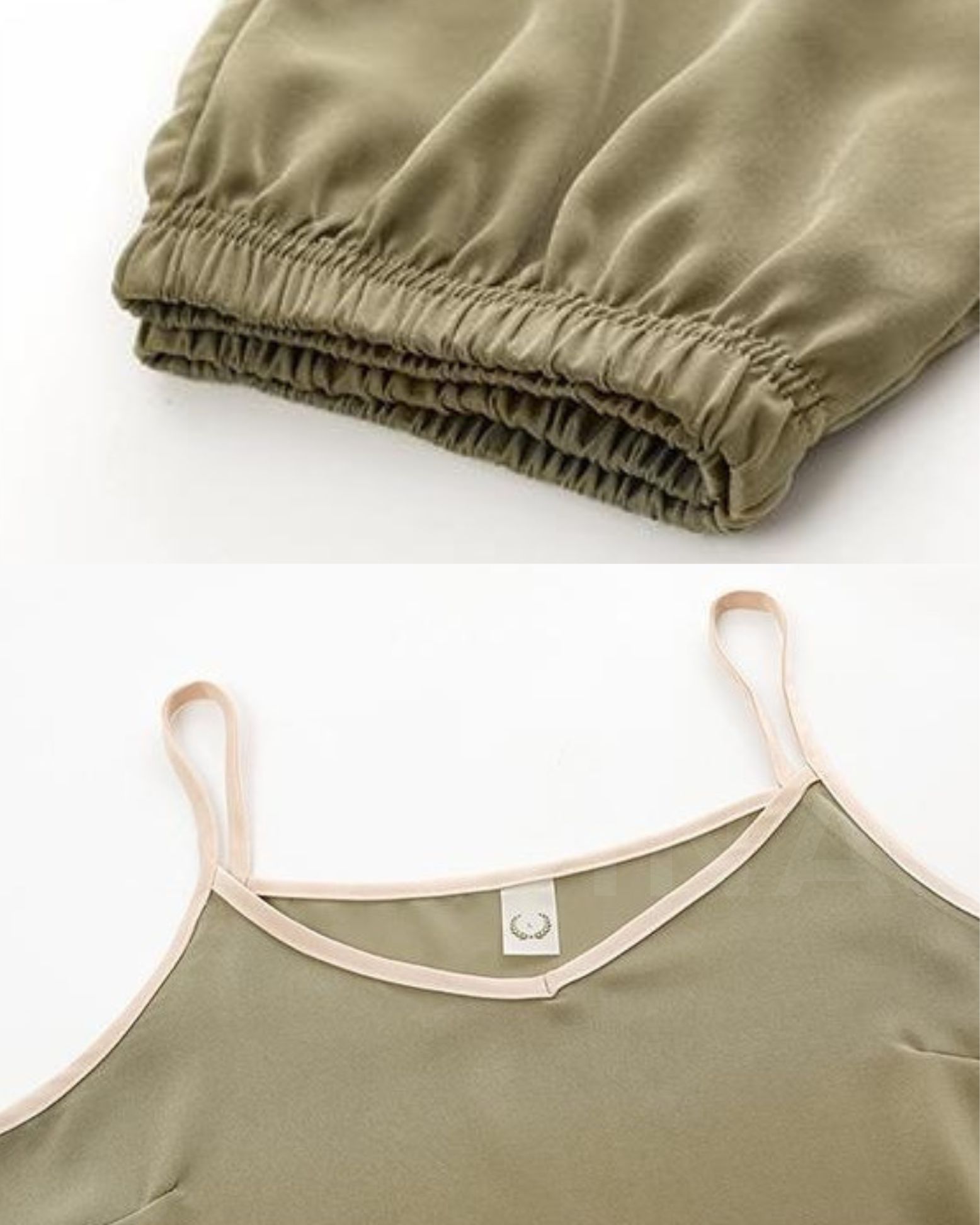 Bộ đồ lụa Satin Bradina Nữ áo hai dây cổ chữ V gợi cảm, dành cho nữ, bộ đồ mặc nhà màu trơn cao cấp, quần ngắn BN11