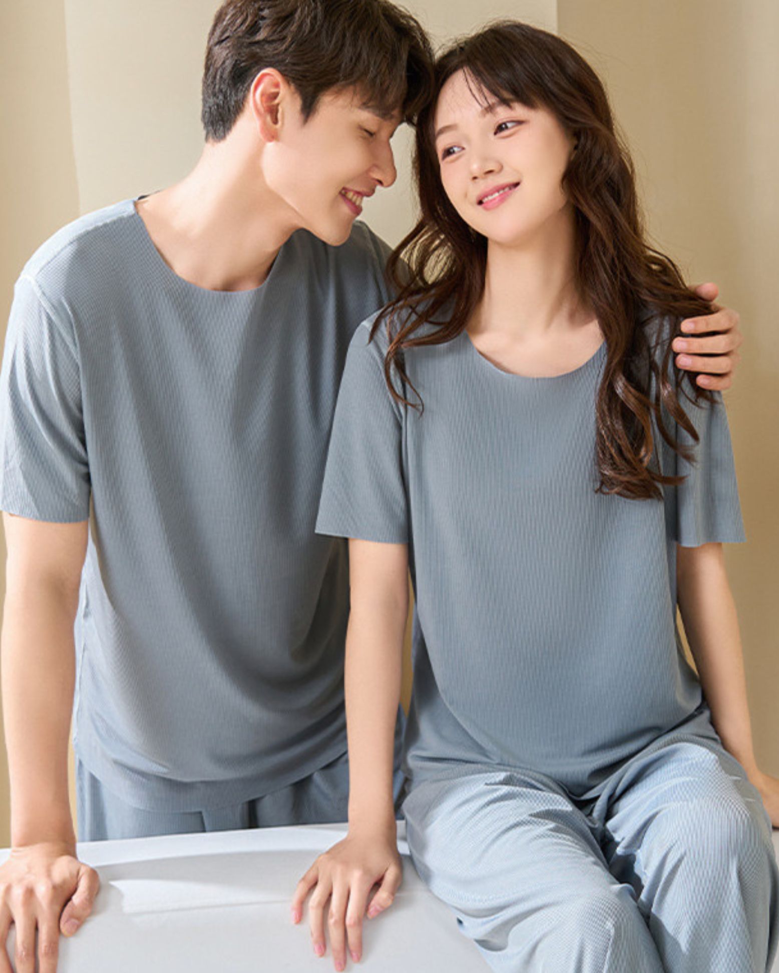 Bộ đồ ngủ ngắn tay Bradina Basic, chất lụa băng mỏng nhẹ, siêu mát, thoáng khí (có thể mặc cặp đôi) BN10