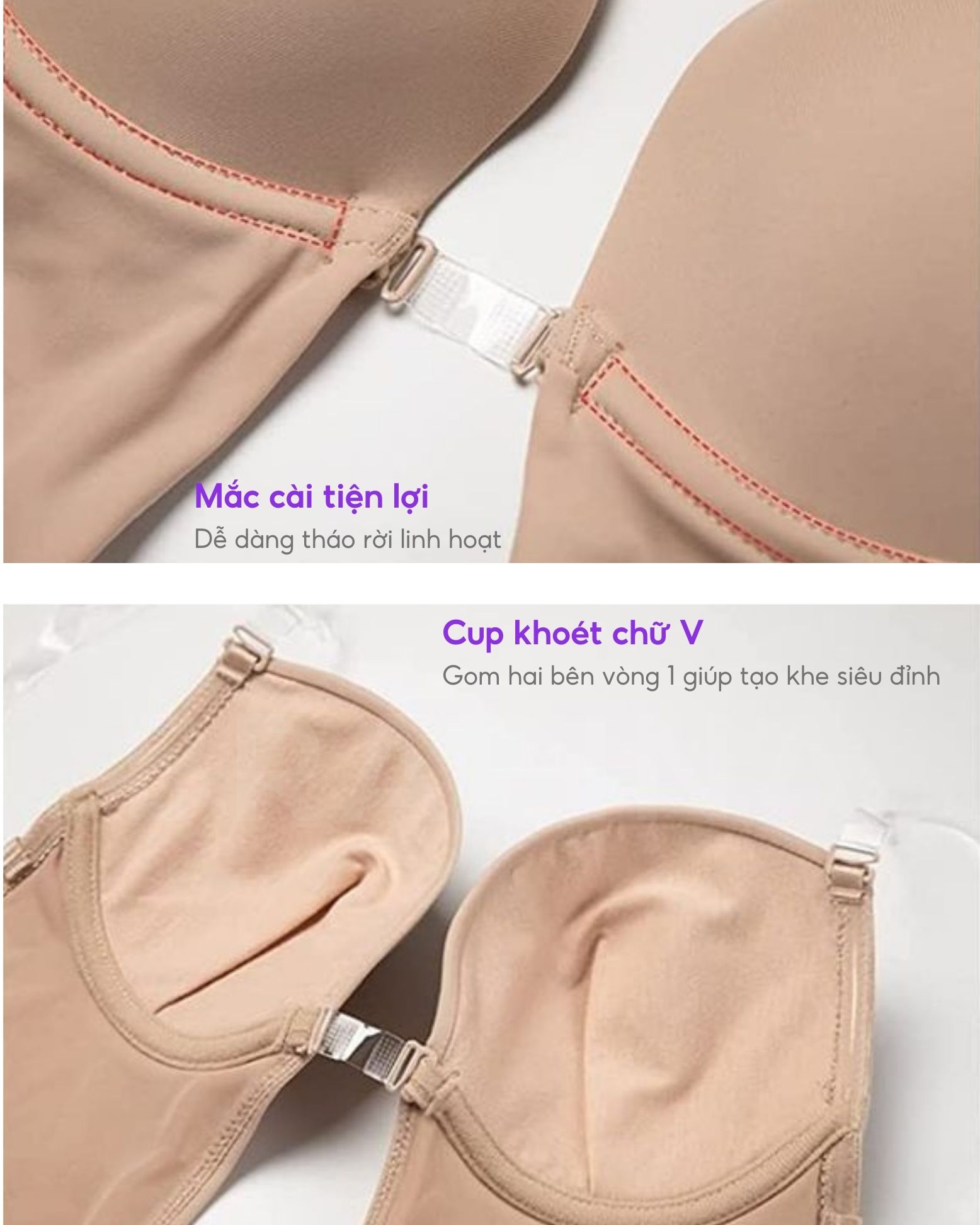 Đồ lót định hình bodysuit Bradina Plunge Shapewear hở lưng chữ V sâu hở lưng SW4