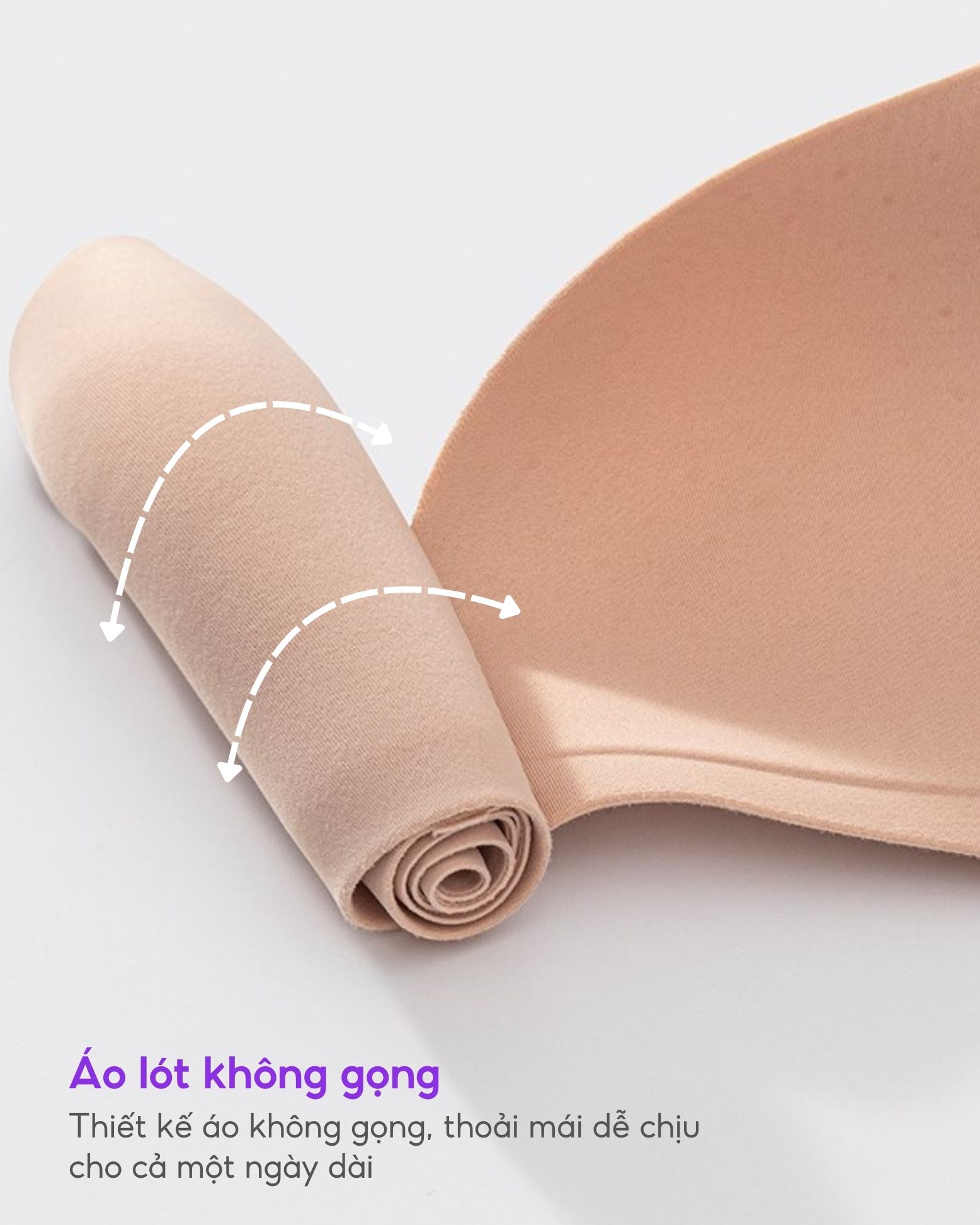 Áo lót không gọng, đệm mỏng Bradina VLine không đường may, siêu mềm và êm ALKG24