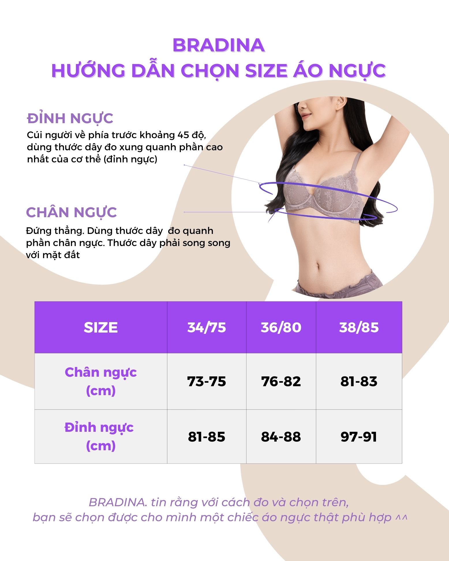 Áo lót không gọng, đệm mỏng Bradina VLine không đường may, siêu mềm và êm ALKG24