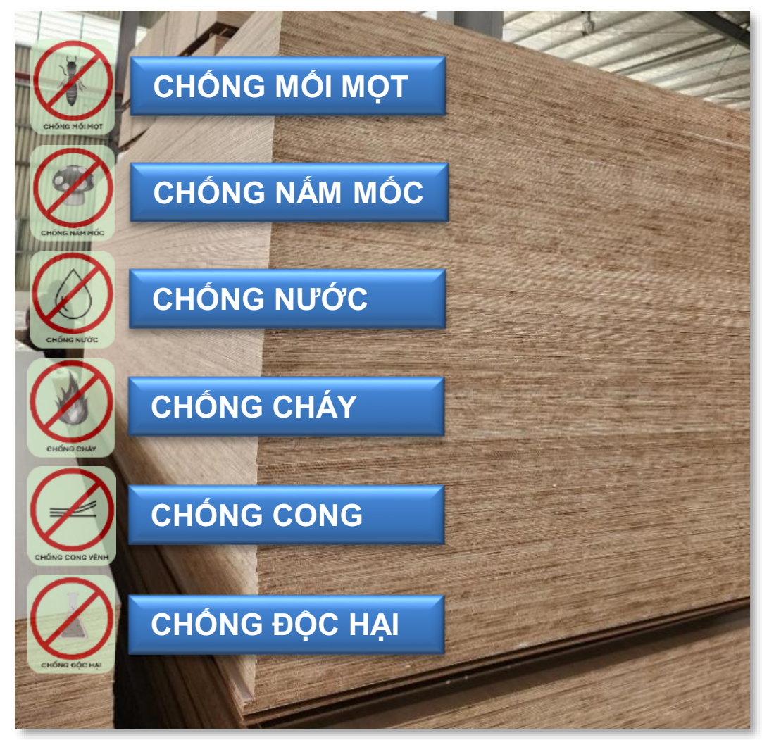 MPW-6C (PLYWOOD PHỦ MELAMINE 6 CHỐNG)