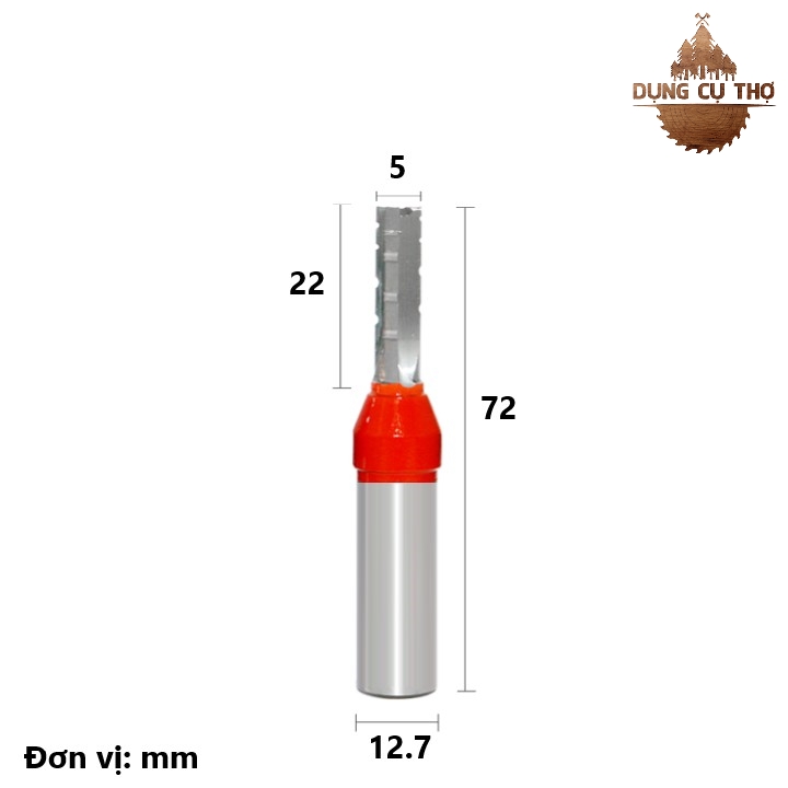 MŨI CẮT CNC 3 CÁNH EUMUK - 1/2*5*22