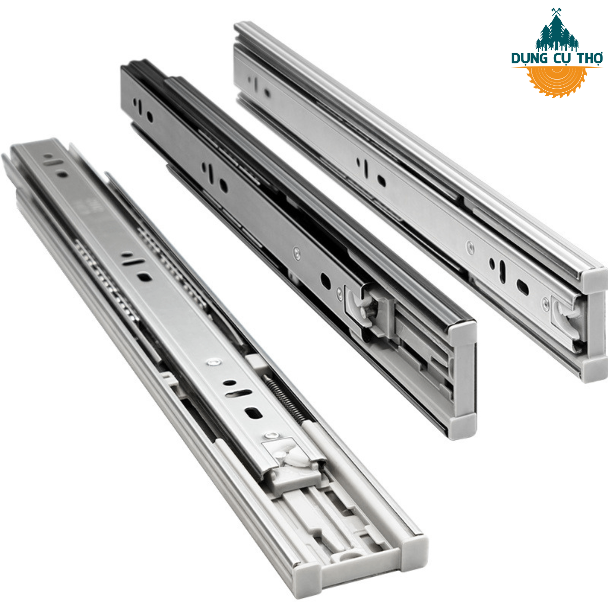 Ray Trượt Bi 3 Tầng Giảm Chấn Thép Không Gỉ – Êm Ái, Bền Bỉ, Tối Ưu Mọi Không Gian Nội Thất