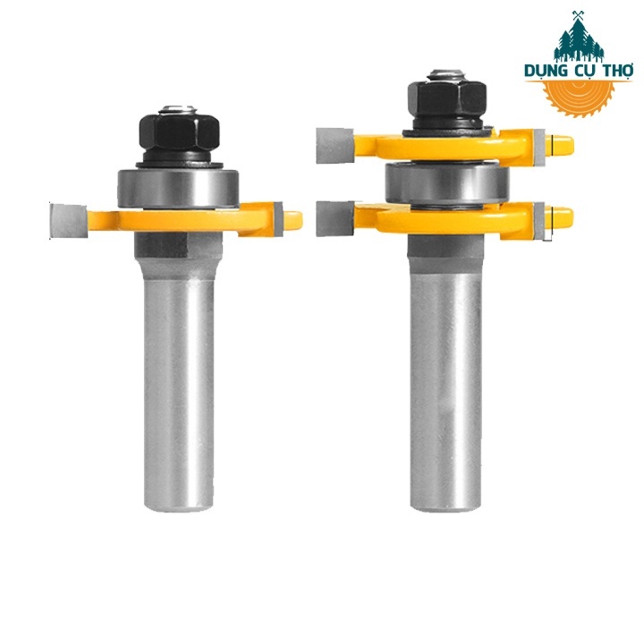 Mũi Phay Gỗ Ghép Ván Thẳng 2 Bi MUWANG – Hợp Kim Siêu Bền, Cắt Chính Xác Gỗ Cứng