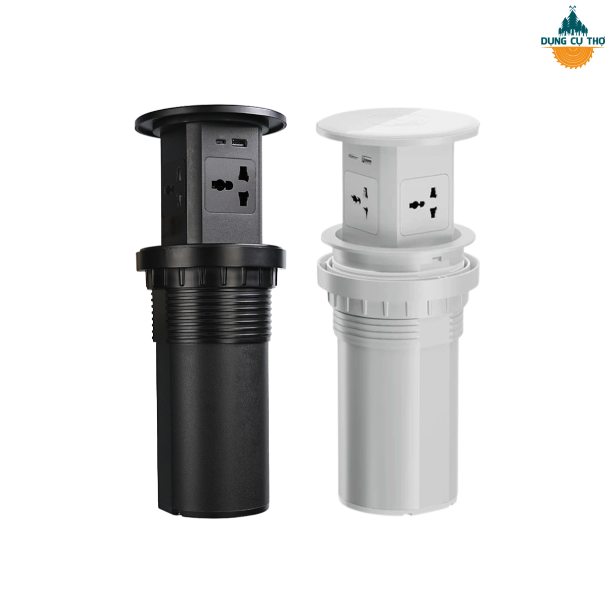 Ổ Cắm Điện Bật Trồi Cao Cấp, Tích Hợp Sạc Không Dây Mặt Kính Sang Trọng - Giải Pháp Cho Bàn Bếp Đảo
