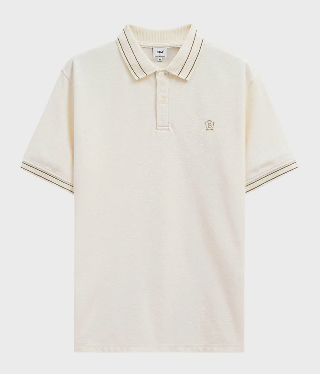 ÁO POLO CỘC TAY NAM BTM CREST HERITAGE FORM REGULAR 10032
