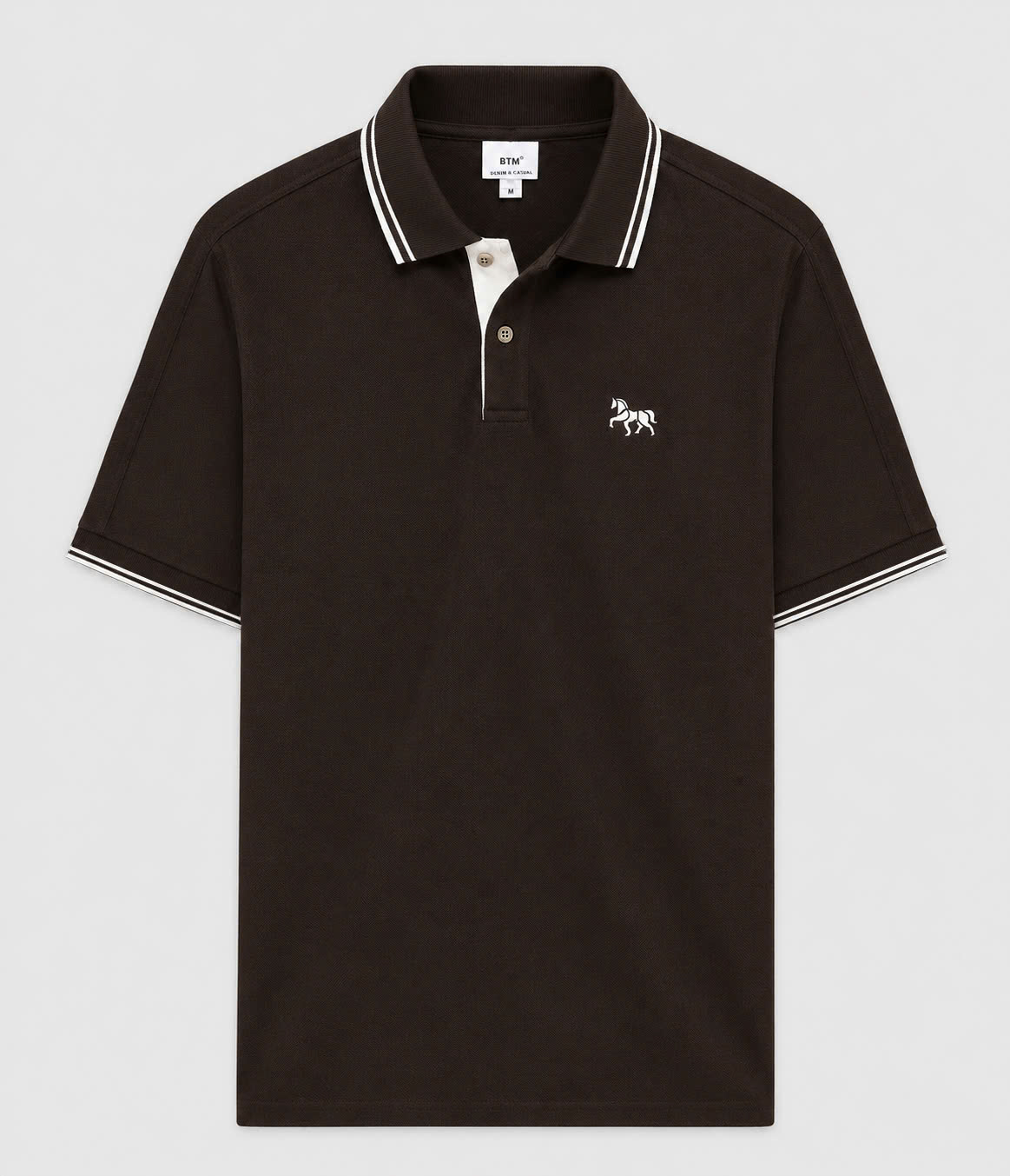ÁO POLO CỘC TAY NAM BTM HORSE LOGO FORM REGULAR 10090