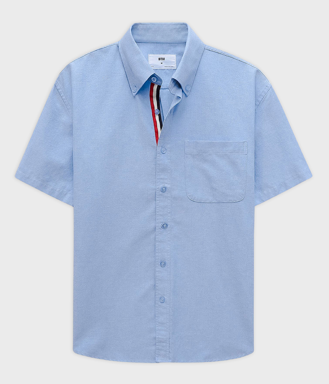 ÁO SƠ MI CỘC TAY NAM BTM TRIMMED FORM SLIM 619